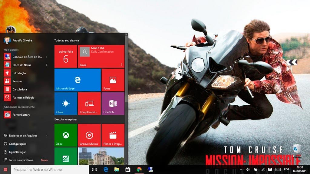 Tema Missão Impossível 5 para Windows 10