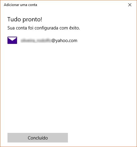 Conta Yahoo! no Windows 10