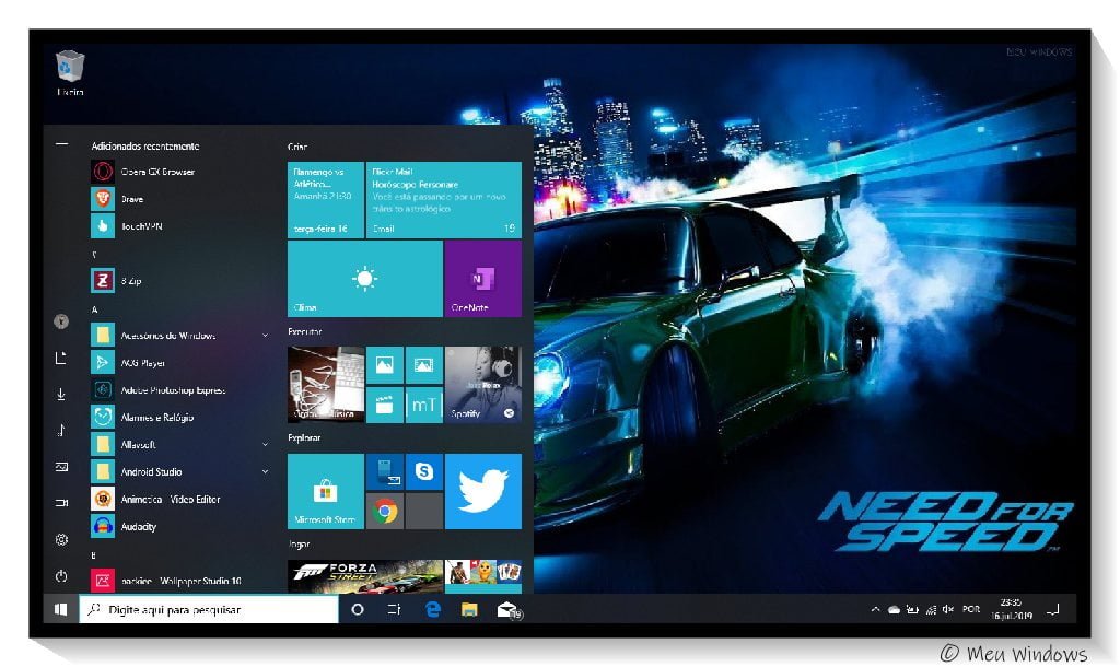 Tema Need for Speed para Windows 10