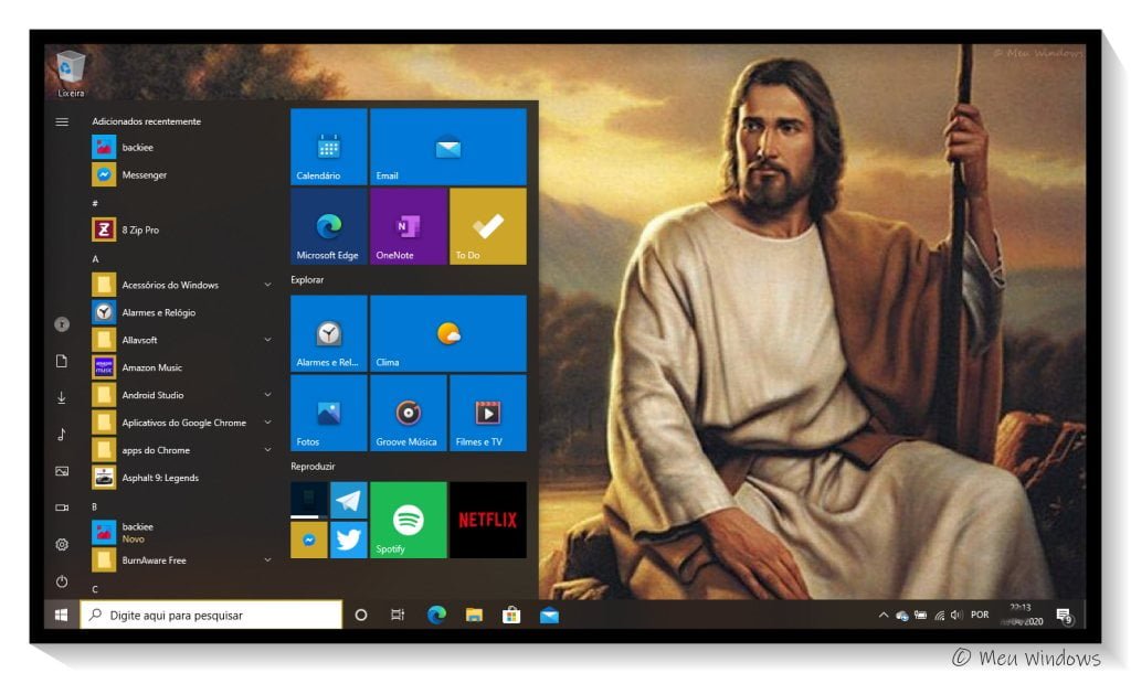 Tema Jesus Cristo para Windows 10
